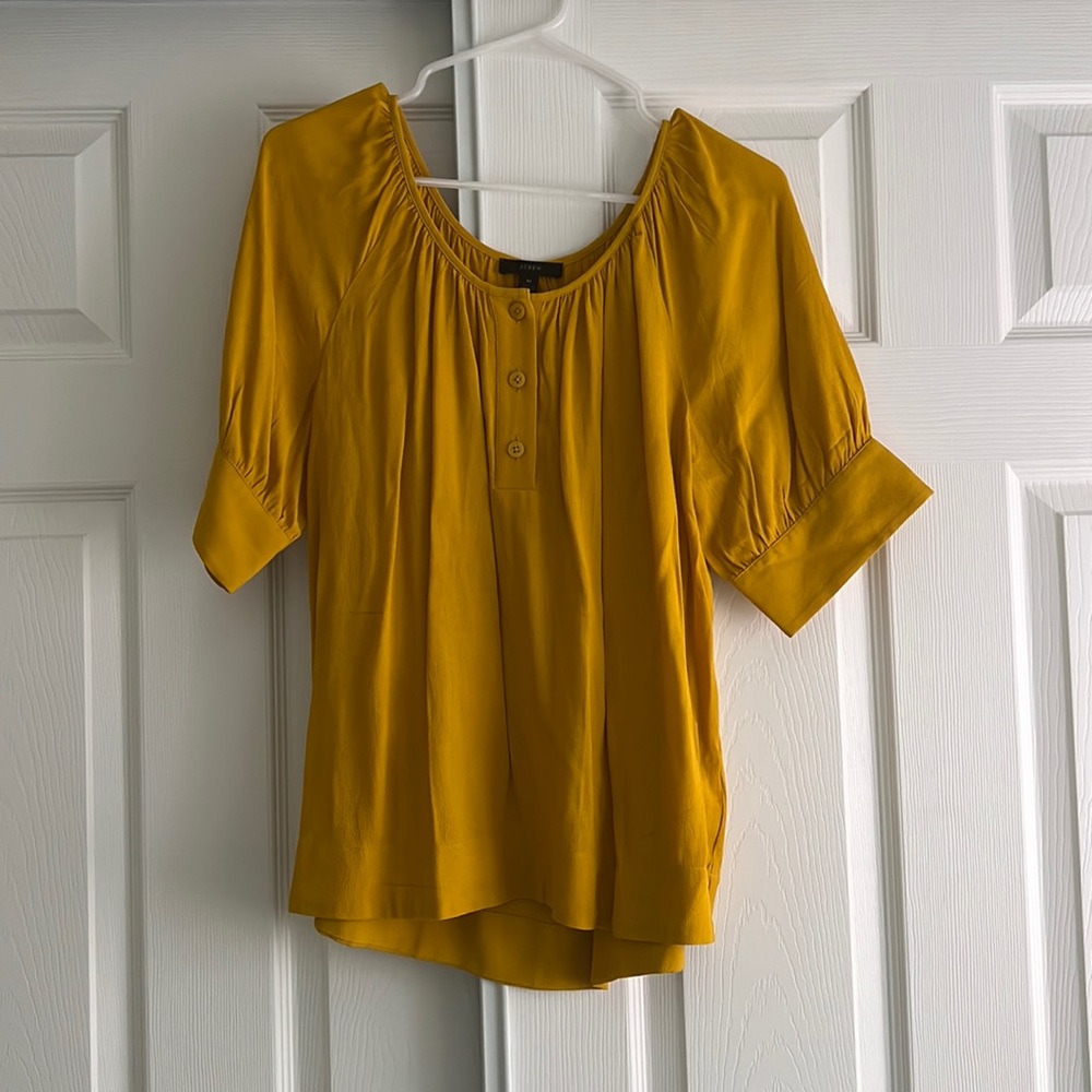 Gold J Crew Blouse